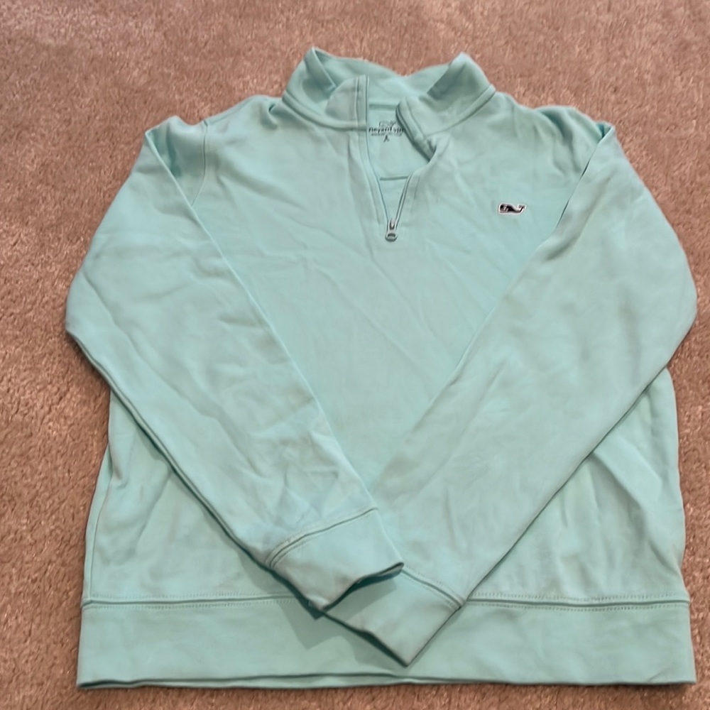 Kids Vineyard Vines mint green 1/4 zip
